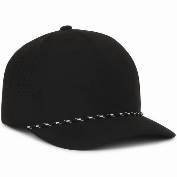 Outdoor Cap OC551PF High Crown Performance Cap-Black