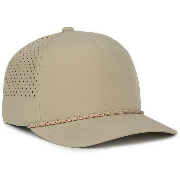 Outdoor Cap OC551PF High Crown Performance Cap-Khaki