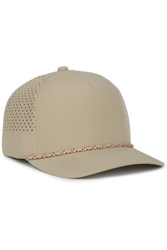 OC551PF High Crown Performance Cap-Khaki