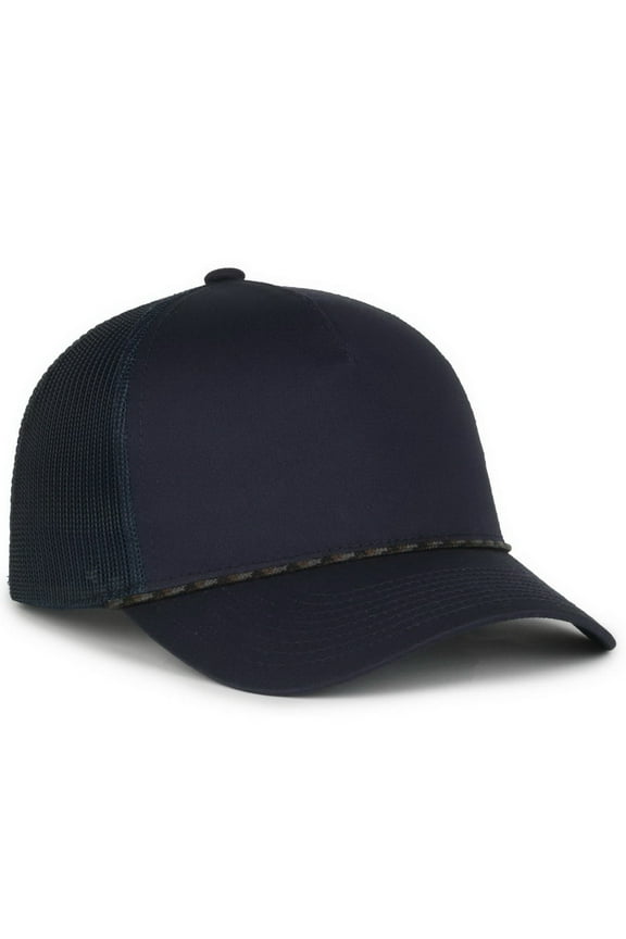 OC555M Plastic Snap Closure, Low Crown Cap-Navy/Navy