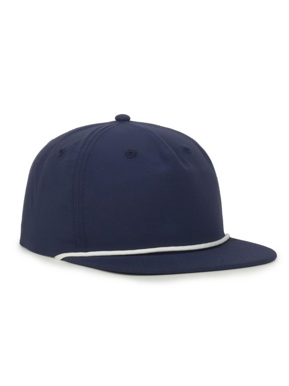 OC556 5 Panel High Crown w/Cord Cap-Navy-White-Cord