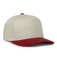 thumbnail image 1 of Outdoor Cap OC560 Two-Tone 5-Panel Cap-Ivory-Cardinal, 1 of 8