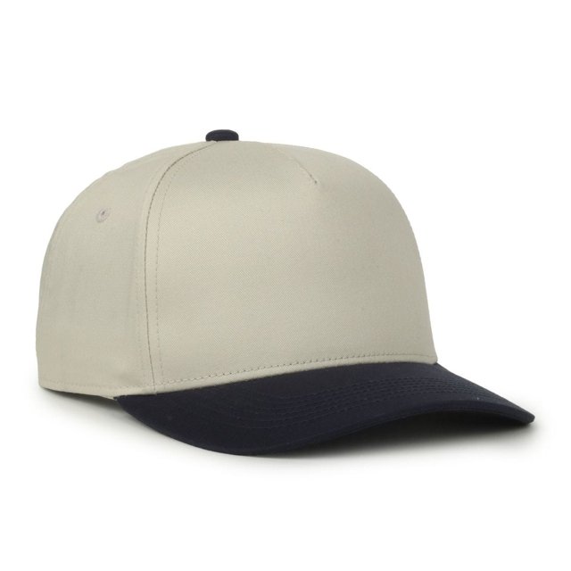 Outdoor Cap OC560 Two-Tone 5-Panel Cap-Ivory-Navy
