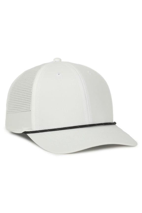OC660 Perforated Performance w/Cord Cap-White-Black-Cord