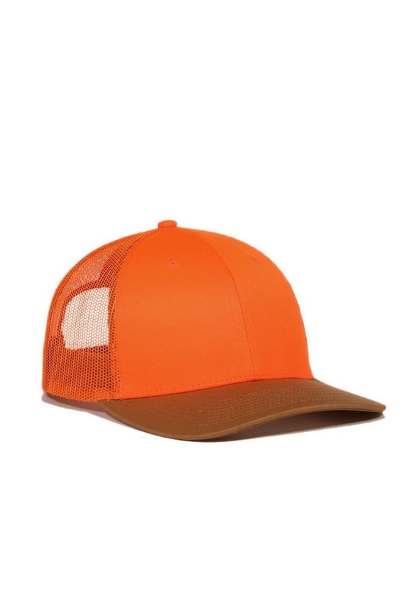 OC771 Premium Trucker Cap-Blaze/Blaze/Old Gold-Adult