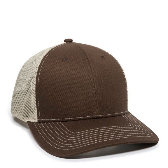 Outdoor Cap OC771 Premium Trucker Cap-Brown/Khaki-XL
