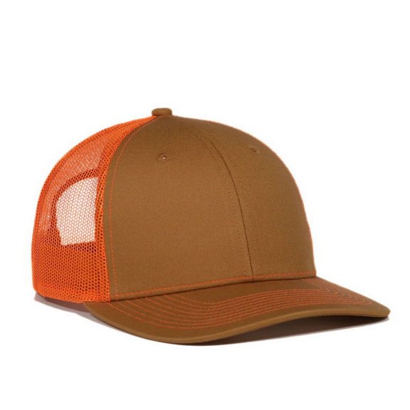 Outdoor Cap OC771 Premium Trucker Cap-Old Gold/Blaze-Adult