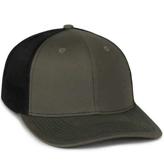 Outdoor Cap OC771 Premium Trucker Cap-Olive/Black-Adult