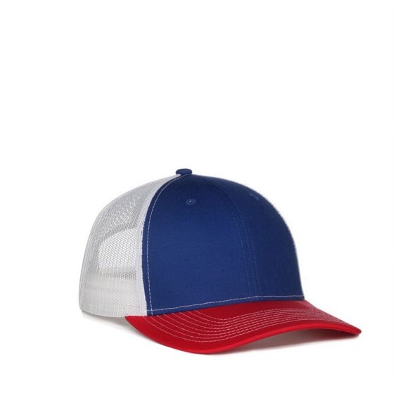 Outdoor Cap OC771 Premium Trucker Cap-Royal/White/Red-Adult