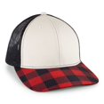 thumbnail image 1 of Outdoor Cap OC771P Slight Pre-Curved Sublimated Visor-Stone/Black/Red, 1 of 8