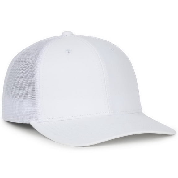 Outdoor Cap OC771PF Low Pro Ladies Trucker, Soft Snap Closure Cap-White/White