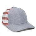 thumbnail image 1 of Outdoor Cap OC771PM Slight Pre-Curved Visor-LN Heathered Grey/USA, 1 of 8