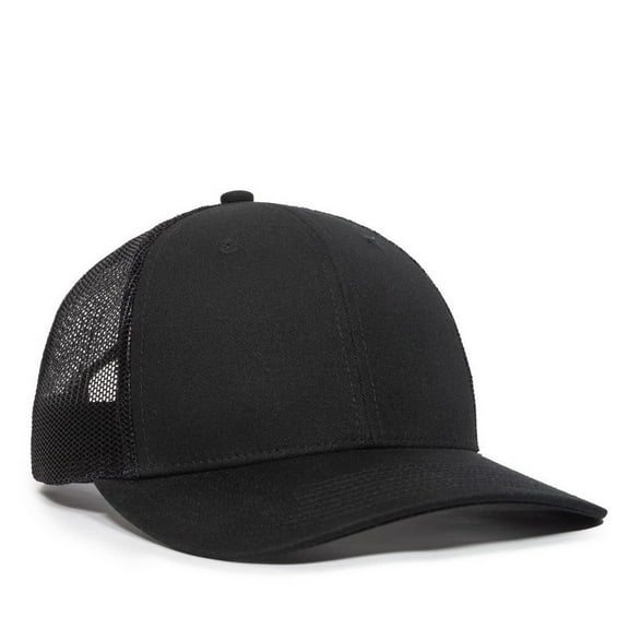 OC Sports OC771V Adjustable Mesh Back Cap - Black Black