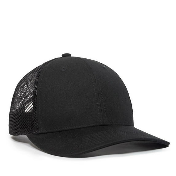 OC Sports OC771V Adjustable Mesh Back Cap - Black Black