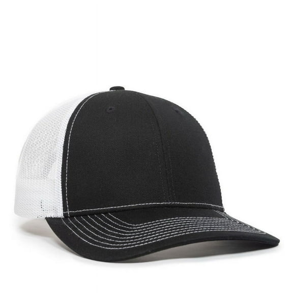 OC Sports OC771V Adjustable Mesh Back Cap - Black White