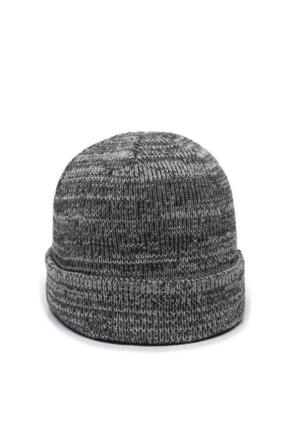 OC804 Acrylic Knit, Watch Cap with Cuff-Grey