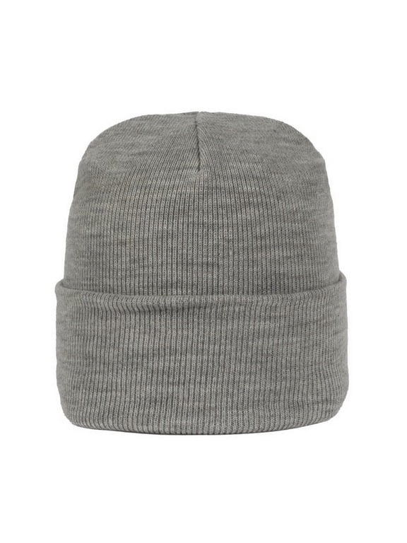 OC870 Acrylic Knit Watch Cap-Light Heathered Grey