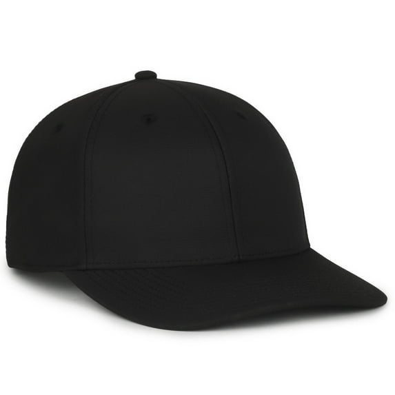 Outdoor Cap OC871PF Moisture Wicking Polyester Sweatband Cap-Black-Adult