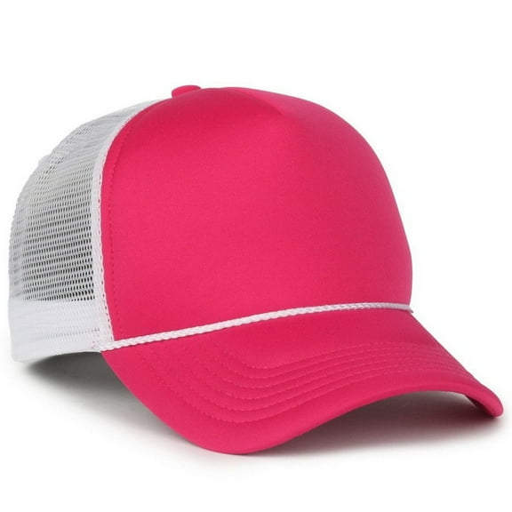 Outdoor Cap OCFOAM 5-Panel Foam Cap-Neon Pink/White