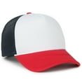 thumbnail image 1 of Outdoor Cap OCFOAM 5-Panel Foam Cap-White/Navy/Red, 1 of 8