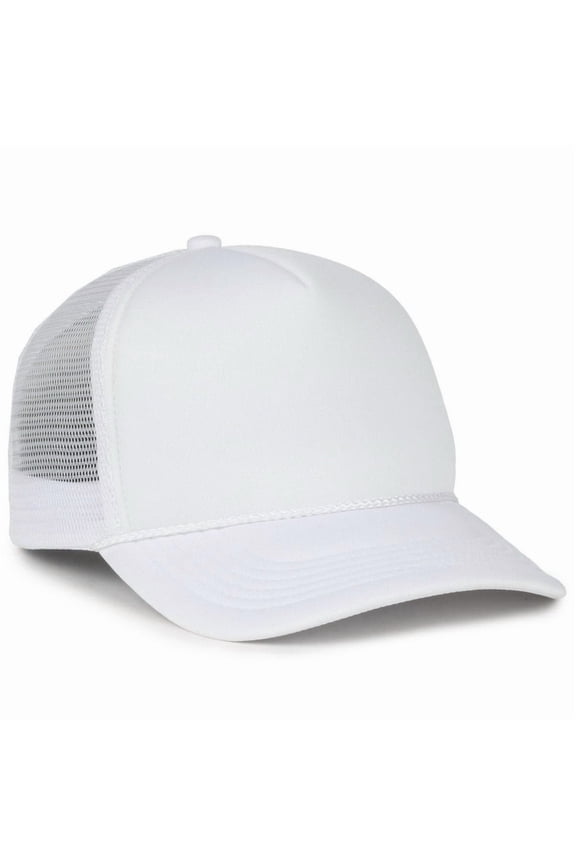 OCFOAM 5-Panel Foam Cap-White/White