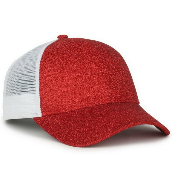 Outdoor Cap OCGLTR Small/Ladies Fit Cap, Slight Pre-Curved Visor-Ruby/White