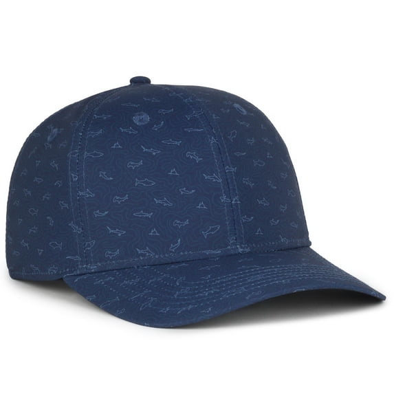 Outdoor Cap OCP100 Sublimated Fabric And A Moisture Wicking Sweatband Cap-Sharks Navy