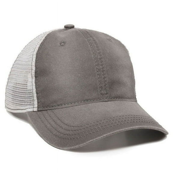 Outdoor Cap PDT-750M Pigment Dyed Twill Meshback-Charcoal/White