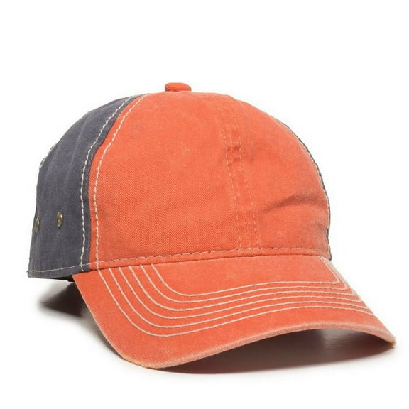 Outdoor Cap PDT-800 Pigment Dyed Cotton Twill-Orange/Navy