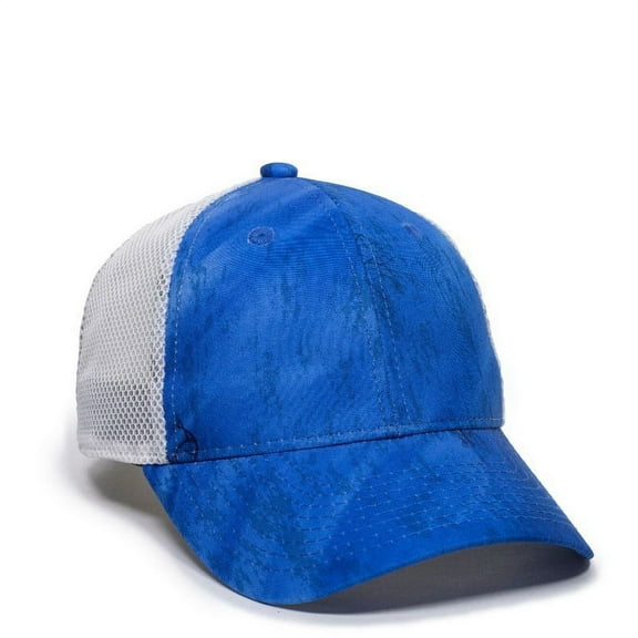 Outdoor Cap PFC-150M Platinum Series Camo with Mesh Back-Rt Fishing Lt Blue/White