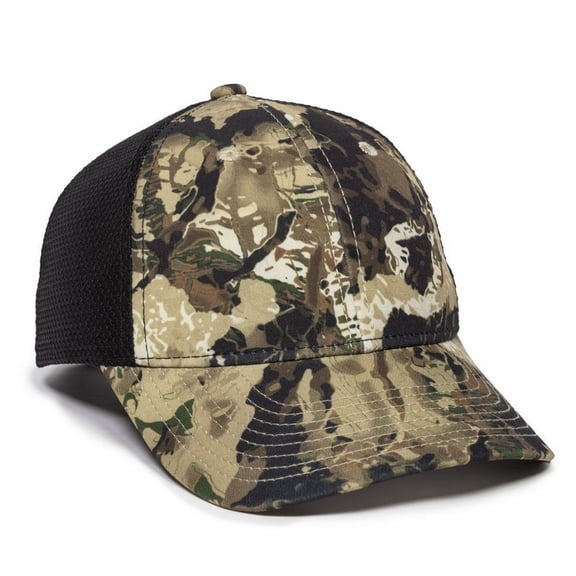 Outdoor Cap PFC-150M Platinum Series Camo with Mesh Back-Veil Whitetail /Black