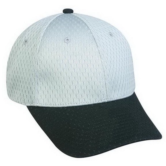 Outdoor Cap PFX-120 Stretchable Jersey Mesh Cap-Light Grey/Black-XS/S