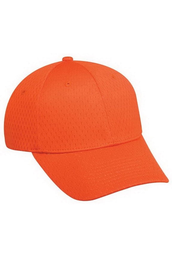 PFX-120 Stretchable Jersey Mesh Cap-Orange-M/L