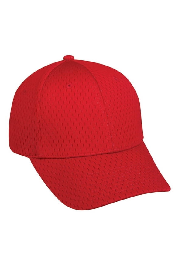 OC Sports PFX-120 Proflex Stretch Fit Mesh Baseball Cap - Red
