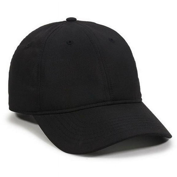 Outdoor Cap PN-100U Unstructured, Low Crown, Micro Hook/Loop Tape Closure-Black