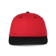 Outdoor Cap Kids Baseball Hat – Low Profile Structured Performance Cap, Adjustable Hook-and-Loop, Youth One Size, Red/Black