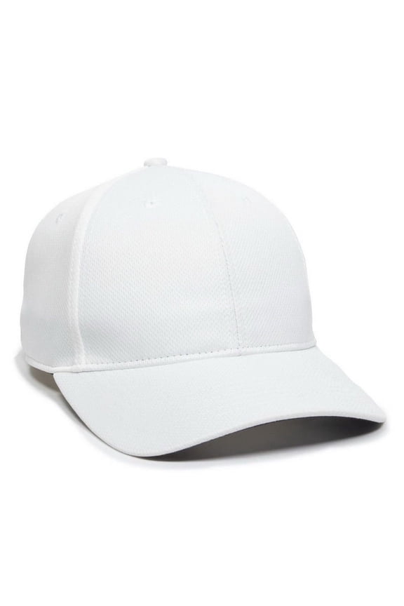 PTM50 Slight Pre-Curved Visor-White-Youth