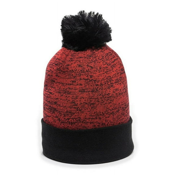 Outdoor Cap PWC-100 Heathered Acrylic Knit-Red/Black