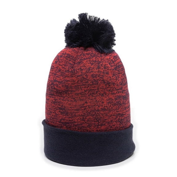 Outdoor Cap PWC-100 Heathered Acrylic Knit-Red/Navy