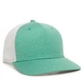 thumbnail image 1 of Outdoor Cap RGR-100M 5 Panel Heathered, Mesh Back Cap-Heathered Seafoam/White, 1 of 8