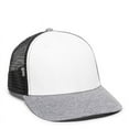 thumbnail image 1 of Outdoor Cap RGR-200M Mesh Back, Polyester/Spandex Cap-White/Black/Heathered Grey, 1 of 8