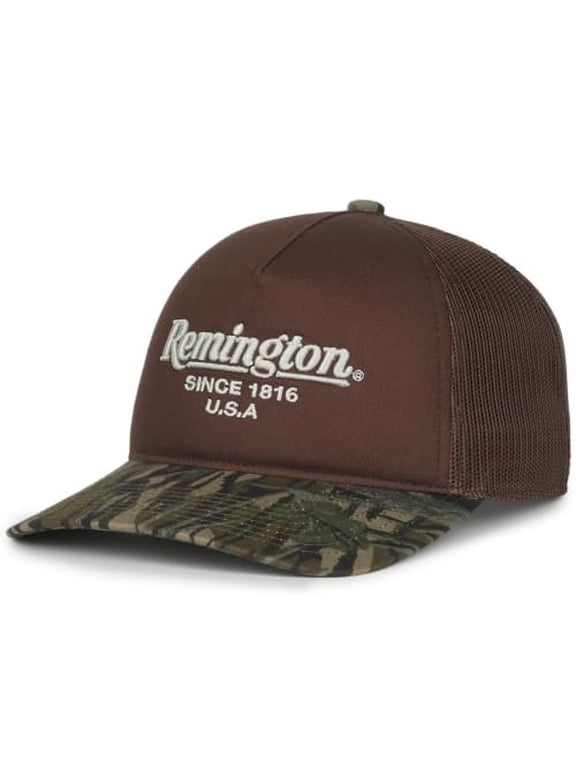 Mossy Oak Treestand Trucker Hat Structured Pro Round Hunting Cap with Mesh Back, Adjustable Snapback, One Size