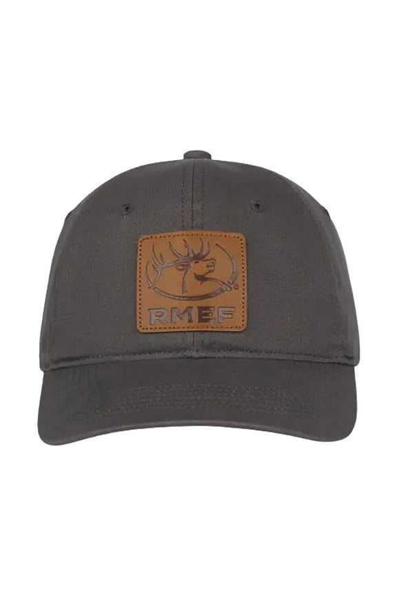 RMEF Men's Logo Leather Patch Hat Gray One Size Fits Most