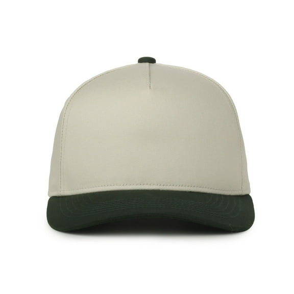 Outdoor Cap High Profile Baseball Cap – Structured Cotton Dad Hat Style, Adjustable Snapback, One Size, Ivory/Dark Green