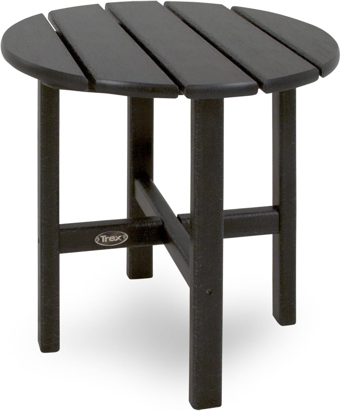 Charcoal Black HDPE Cape Cod Round 18" Side Table