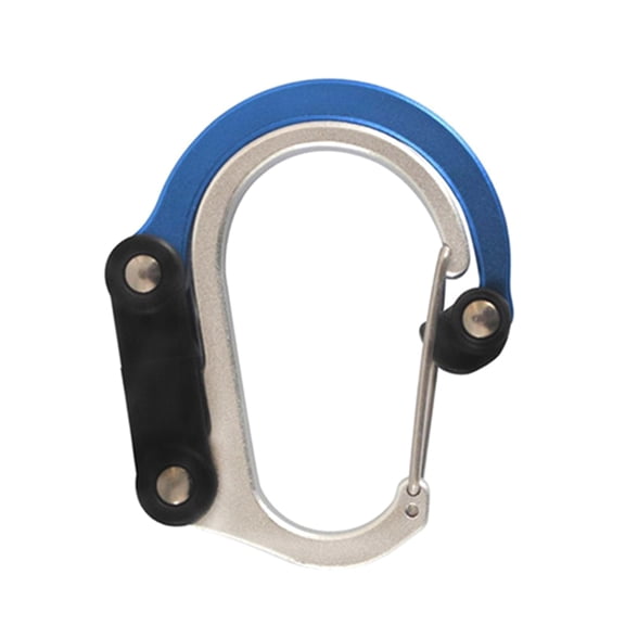Outdoor Carabiner Clip Swivels Hook Aluminum D Shape Buckle Clip Multifunctional