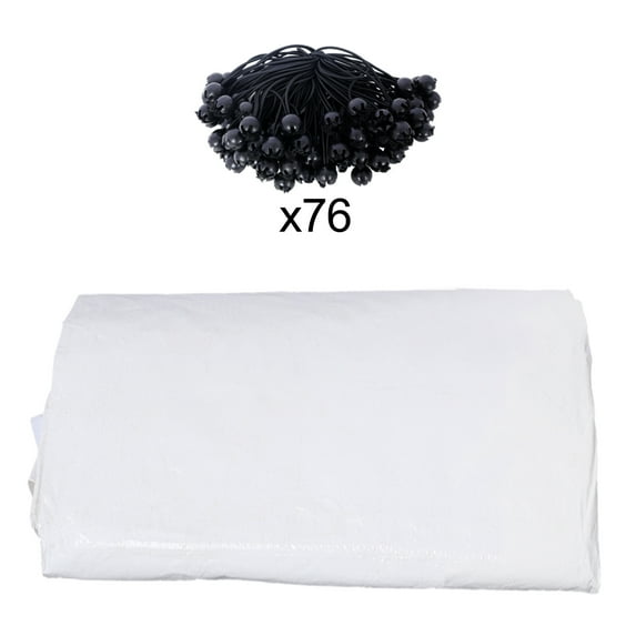 Outdoor Carports 12x20ft Carport Replacement Canopy Cover, Waterproof & UV Protected Tarp with 76 Elastic Buckles Suit for Garage Shelter, Frame is Not Included,white,Large Carports