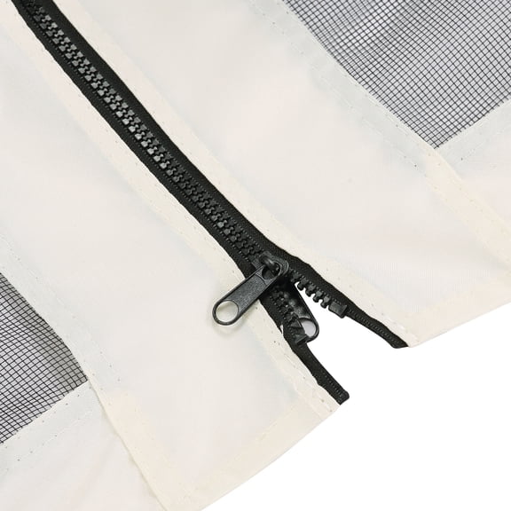 Outdoor Carports Outsunny 12' x 12' Universal Replacement Mesh Sidewall Netting for Patio Gazebos and Canopy Tents with Zippers, (Sidewall Only), Cream,Large Carports