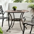 thumbnail image 1 of Outdoor Cast Aluminum Dining Table In Copper - & Chic Appearance Shiny Rust- Versatile Design, 1 of 3