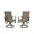 thumbnail image 1 of Mondawe Patio Swivel Dining Chairs Set of 4,Outdoor Chair with Textilene Mesh Fabric & High Back for All Weather Outdoor Lawn Garden Poolside Brown, 1 of 8